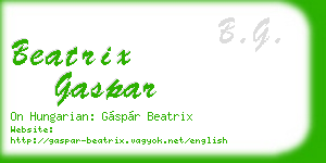 beatrix gaspar business card